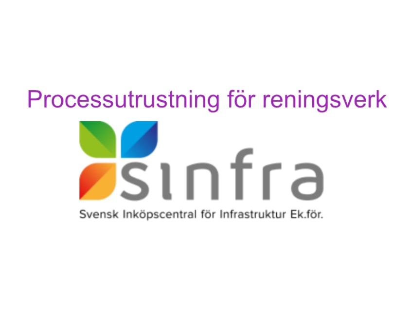 Ramavtal Sinfra Processutrustning för reningsverk